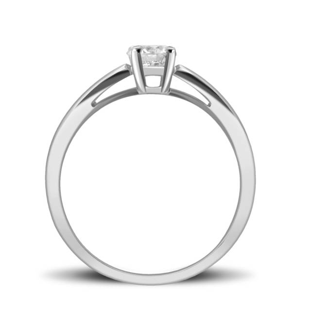 Помолвочное  кольцо из платины с бриллиантом (052343)