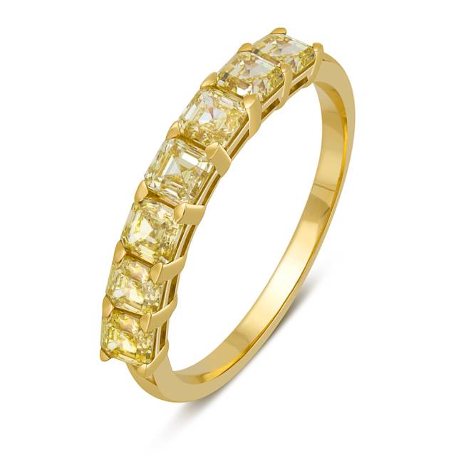 Кольцо из жёлтого золота с жёлтыми бриллиантами (051816)