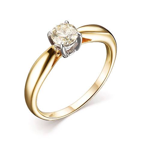 Помолвочное кольцо из жёлтого золота с бриллиантом (049596)