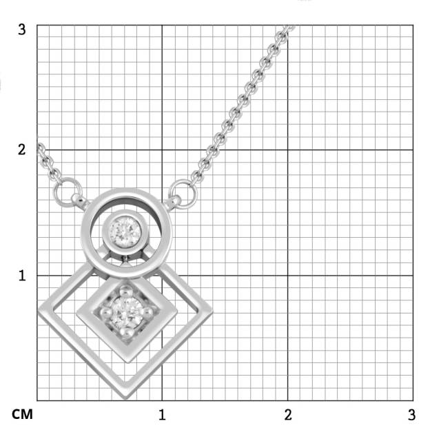 Колье из белого золота с бриллиантами (046473)