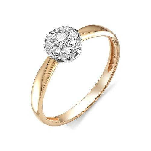 Кольцо из комбинированного золота с бриллиантами (031291)
