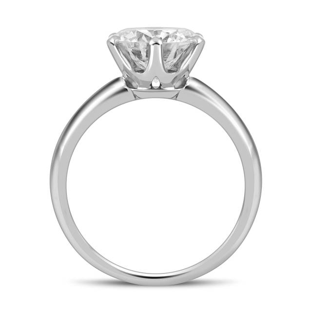 Помолвочное  кольцо из белого золота с бриллиантом (048096)