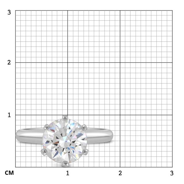 Помолвочное  кольцо из белого золота с бриллиантом (048096)