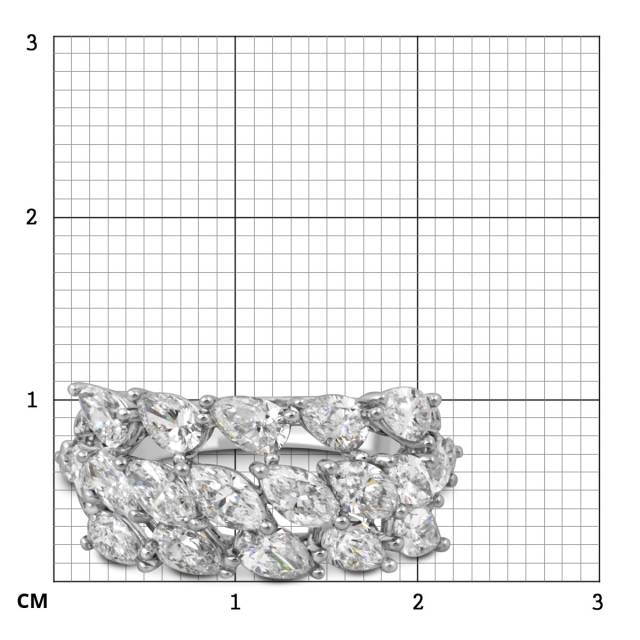 Кольцо из белого золота с бриллиантами (051976)