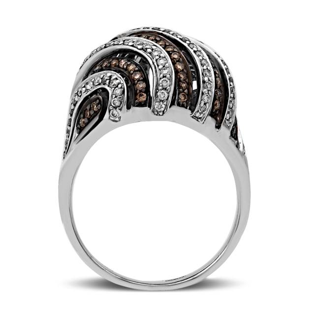 Кольцо из белого золота с бриллиантами (013753)
