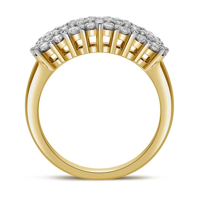 Кольцо из жёлтого золота с бриллиантами (052365)