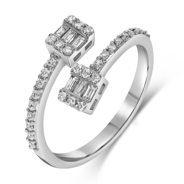 Кольцо из белого золота с бриллиантами (058638)