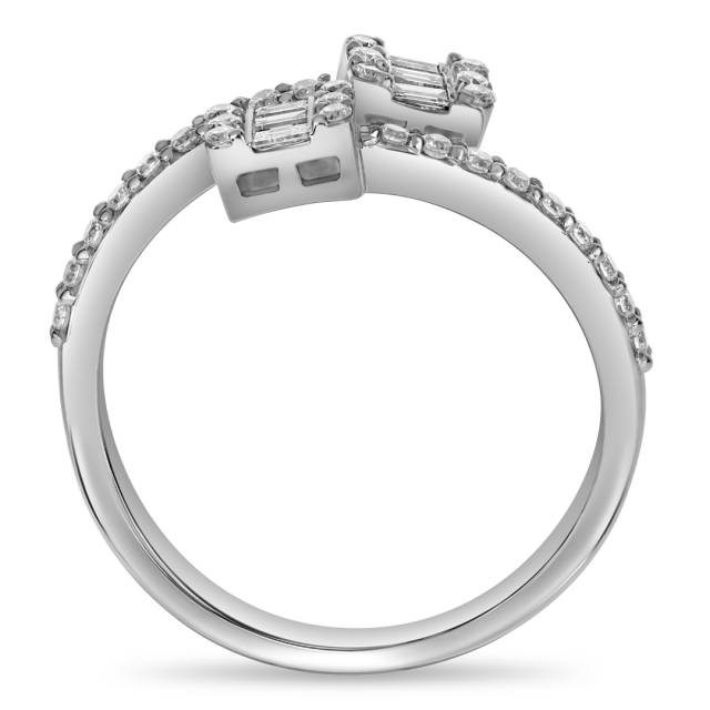 Кольцо из белого золота с бриллиантами (058638)