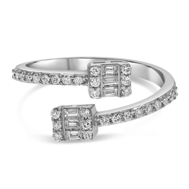 Кольцо из белого золота с бриллиантами (058638)