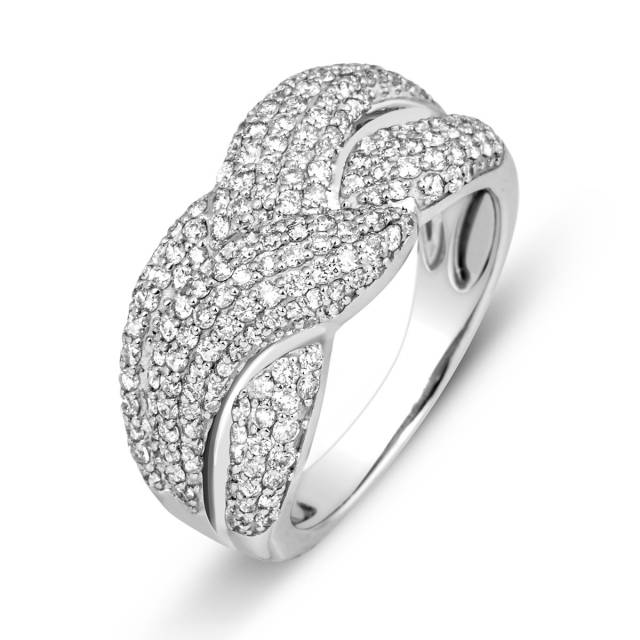 Кольцо из белого золота с бриллиантами (012710)