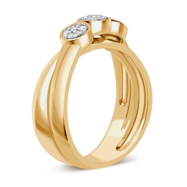 Кольцо из жёлтого золота с бриллиантами (042179)