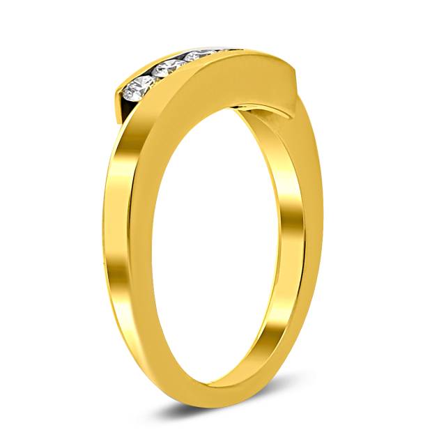 Кольцо из жёлтого золота с бриллиантами (025705)