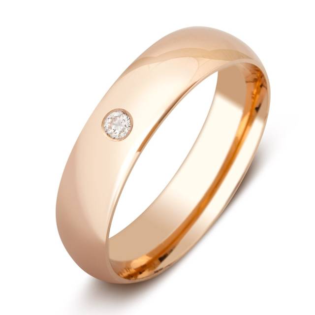 Обручальное кольцо из красного золота (027179)
