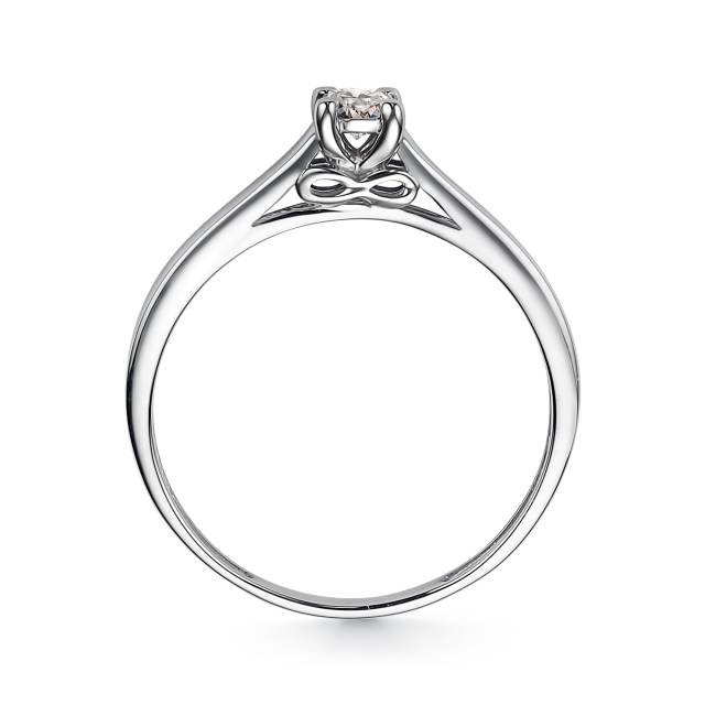 Помолвочное кольцо из белого золота с бриллиантом (048341)