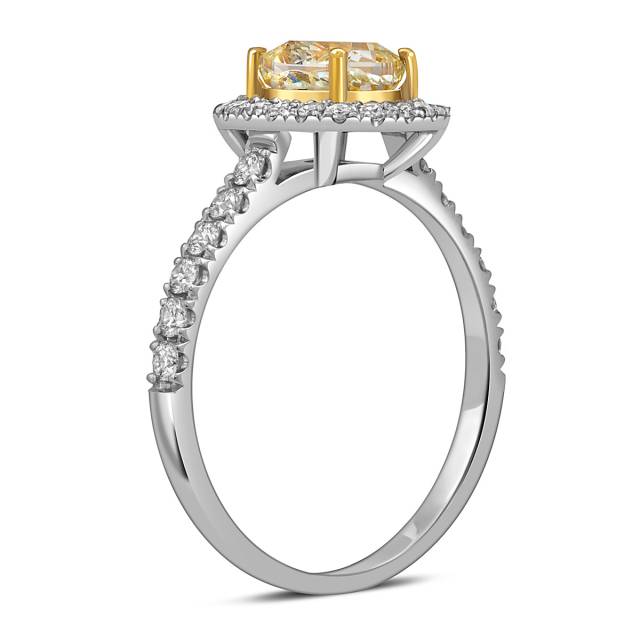 Помолвочное кольцо из белого золота с бриллиантами (053742)