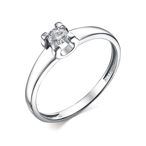 Помолвочное кольцо из белого золота с бриллиантом (035022)