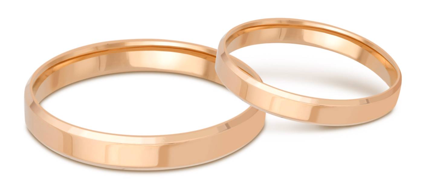 Обручальное кольцо из красного золота (038003)