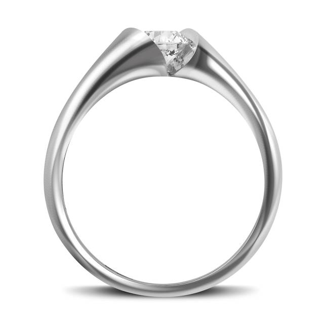 Помолвочное кольцо из платины с бриллиантом (044463)