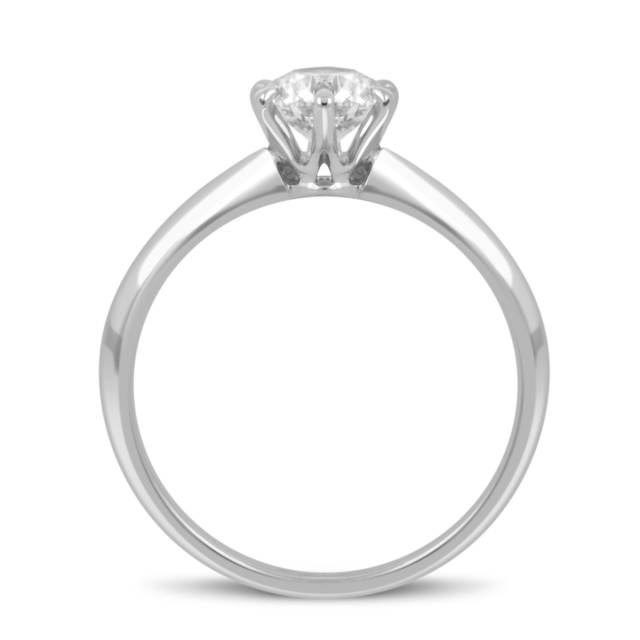 Помолвочное  кольцо из белого золота с бриллиантом (038837)