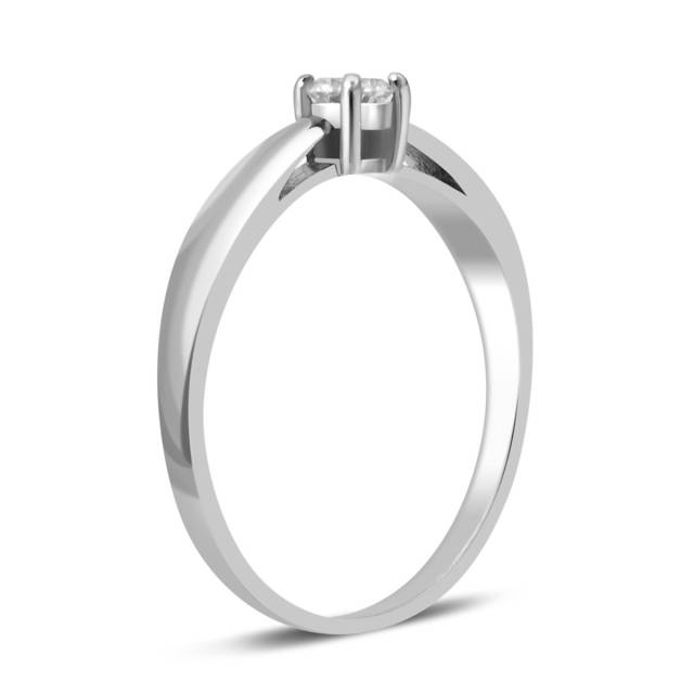Помолвочное кольцо из белого золота с бриллиантом (047206)