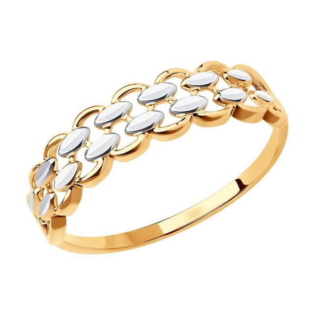 Кольцо из комбинированного золота (045690)