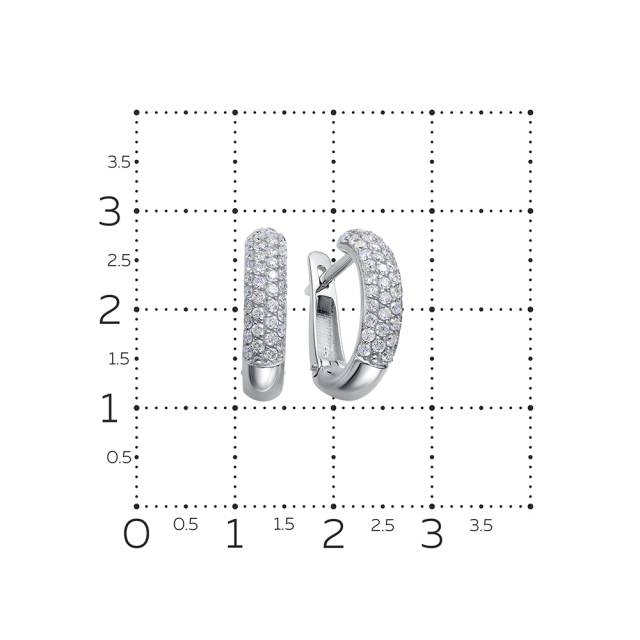 Серьги из белого золота с бриллиантами (059607)