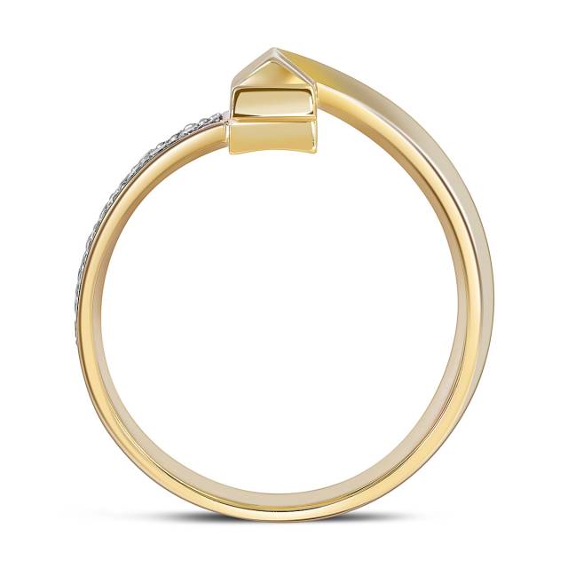 Кольцо из жёлтого золота с бриллиантами (059097)