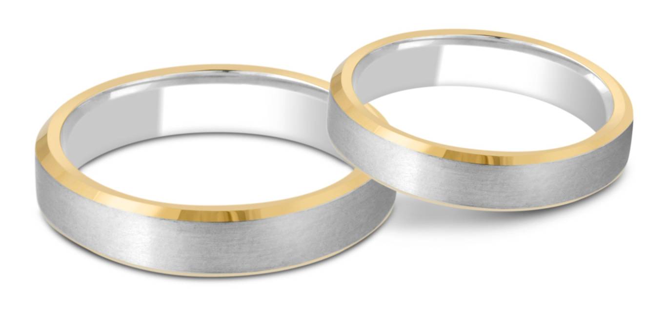 Обручальное кольцо из комбинированного золота (028788)