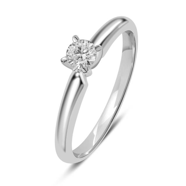Помолвочное кольцо из белого золота с бриллиантом (042936)