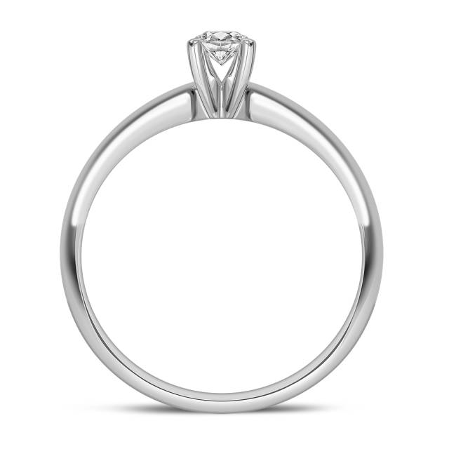 Помолвочное кольцо из белого золота с бриллиантом (042936)