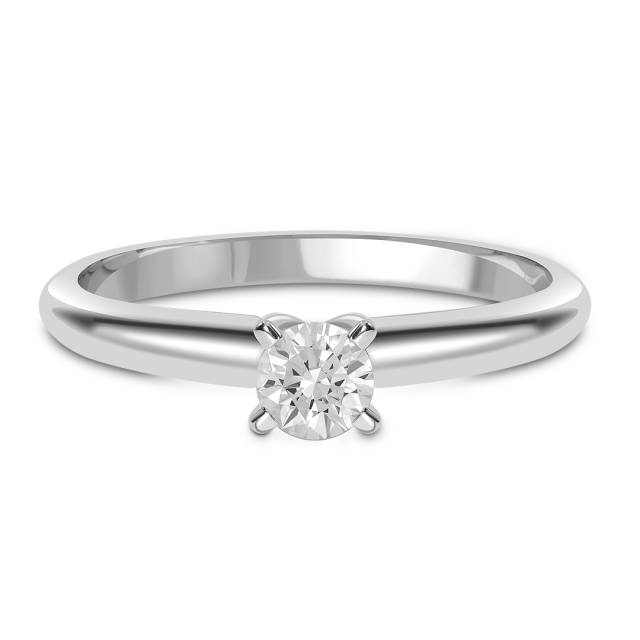 Помолвочное кольцо из белого золота с бриллиантом (042936)