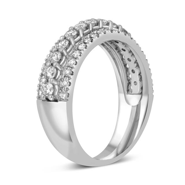 Кольцо из белого золота с бриллиантами (046069)