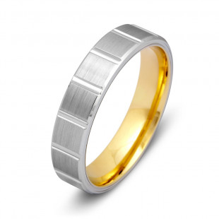 Обручальное кольцо из комбинированного золота Tiamo (052879)