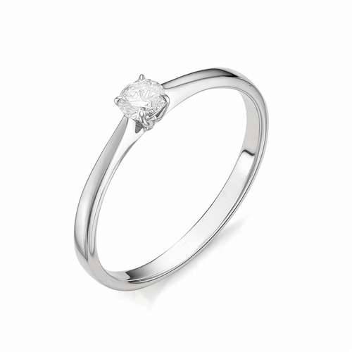 Помолвочное кольцо из белого золота с бриллиантом (031315)