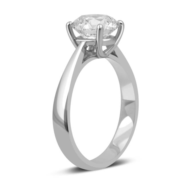 Помолвочное кольцо из белого золота с бриллиантом (037418)