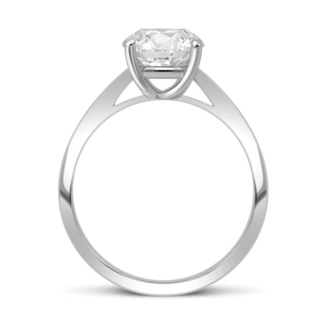 Помолвочное кольцо из белого золота с бриллиантом (037418)