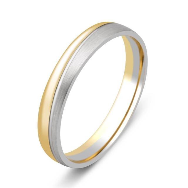 Обручальное кольцо из комбинированного золота (000300)