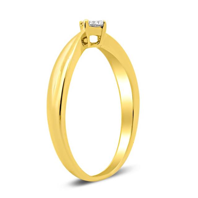 Помолвочное кольцо из жёлтого золота с бриллиантом (028164)