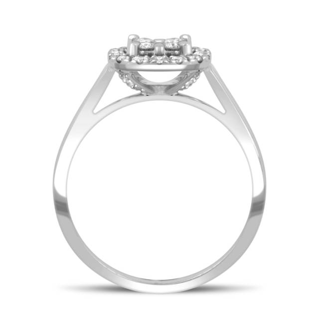 Кольцо из белого золота с бриллиантами (039706)
