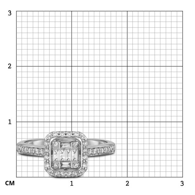 Кольцо из белого золота с бриллиантами (052672)