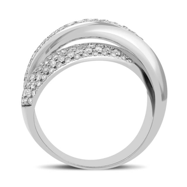 Кольцо из белого золота с бриллиантами (037611)