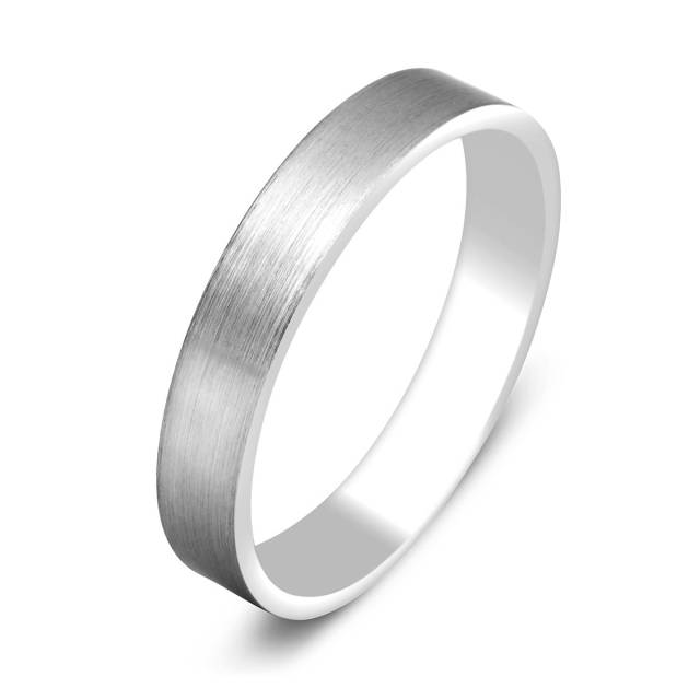 Обручальное кольцо из белого золота (001070)