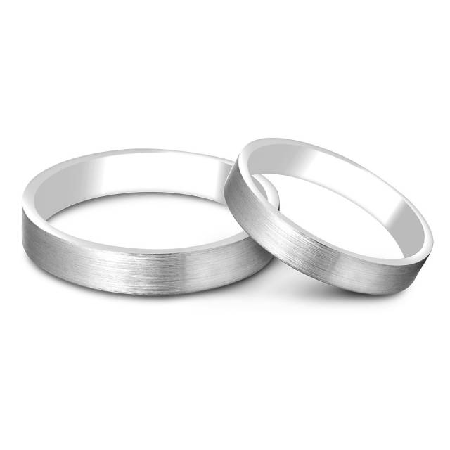 Обручальное кольцо из белого золота (001070)