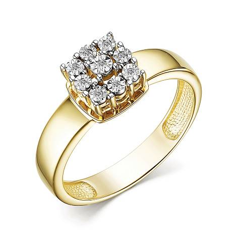 Кольцо из жёлтого золота с бриллиантами (053649)