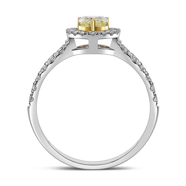 Помолвочное кольцо из белого золота с бриллиантами "Сердце" (059114)