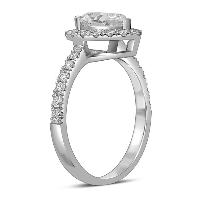 Помолвочное кольцо из белого золота с бриллиантами (055658)