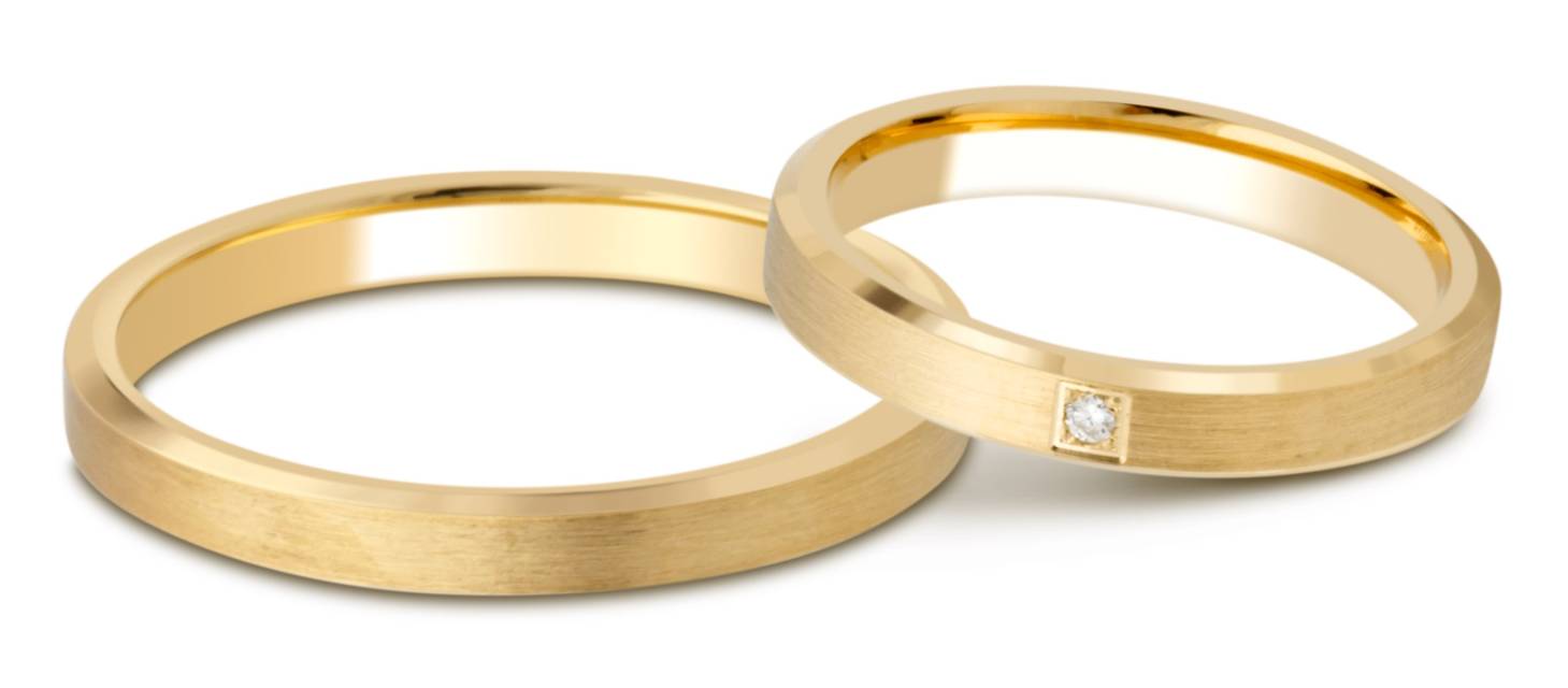 Обручальное кольцо из жёлтого золота (028674)