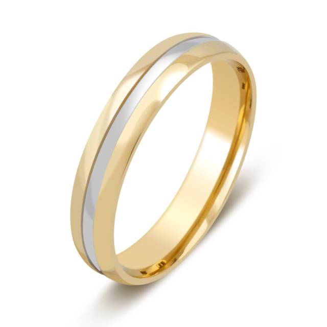 Обручальное кольцо из комбинированного золота (029076)