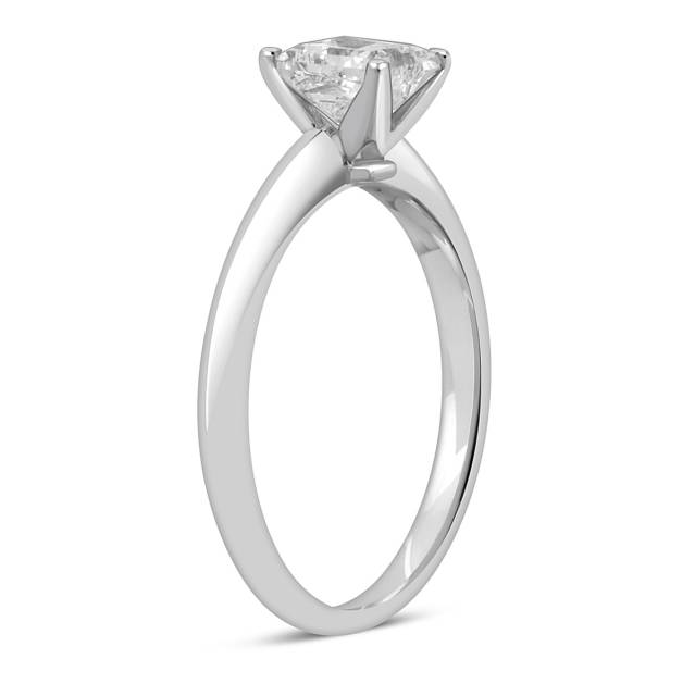 Помолвочное кольцо из белого золота с бриллиантом (049232)