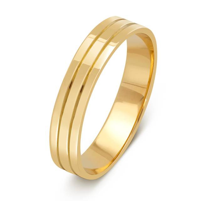 Обручальное кольцо из жёлтого золота (047363)